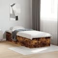 Miniatyrbilde 2 av 10: vidaXL Sengeramme røkt eik 90x190 cm konstruert tre