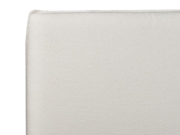 Seng Off White Boucle 180 x 200 cm Moderne To Mands Seng med Opbevaring Blød Sengegavl Dobbeltseng Sengeramme Retro Design