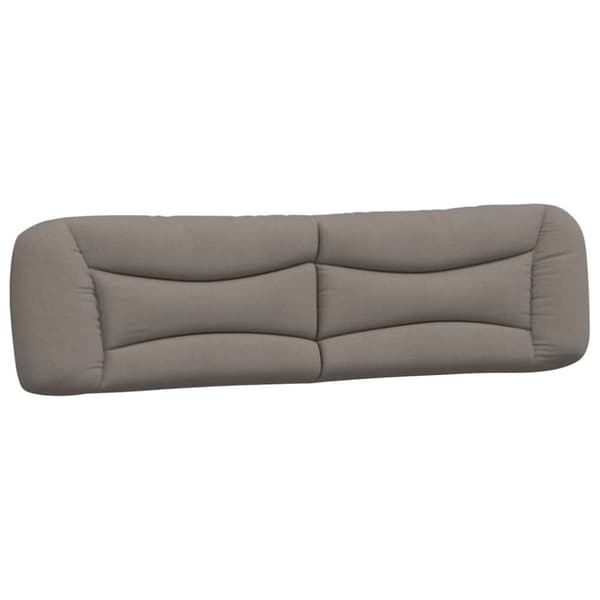 vidaXL seng med madras 200x200 cm stof gråbrun