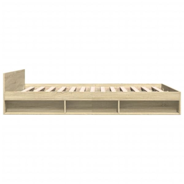vidaXL sengeramme med skuffer 140x200 cm konstrueret træ sonoma-eg