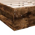 Miniatyrbilde 7 av 10: vidaXL Sengeramme med skuffer røkt eik 160x200 cm konstruert tre