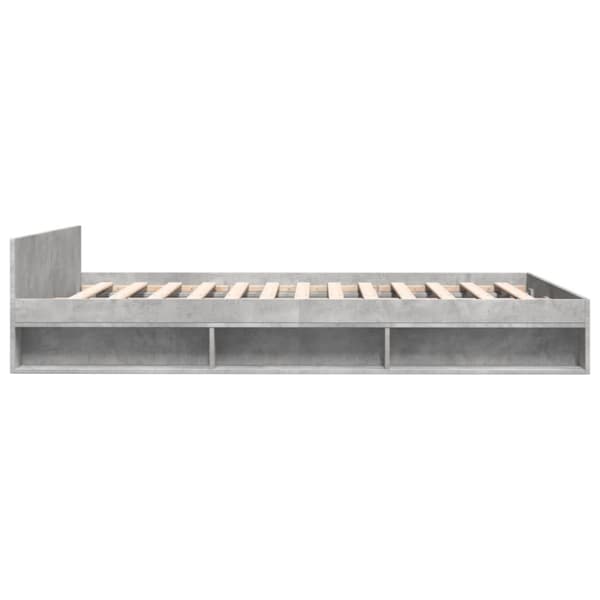 vidaXL sengeramme med skuffer 150x200 cm konstrueret træ betongrå