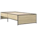 Miniatyrbilde 5 av 9: vidaXL Sengeramme sonoma eik 75x190 cm konstruert tre og metall