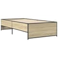 Miniatyrbilde 1 av 9: vidaXL Sengeramme sonoma eik 75x190 cm konstruert tre og metall