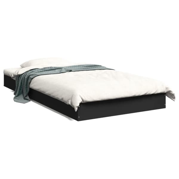 vidaXL Sengeramme svart 100x200 cm konstruert tre