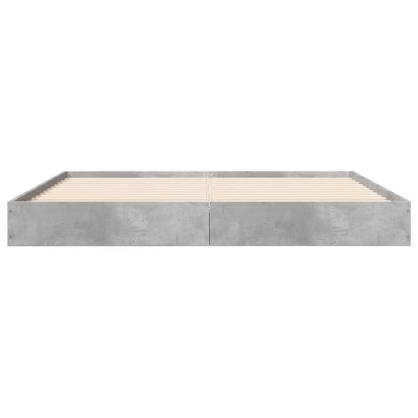 vidaXL Sengeramme betonggrå 150x200 cm konstruert tre