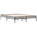 Miniatyrbilde 5 av 9: vidaXL Sengeramme grå sonoma 120x200 cm konstruert tre og metall