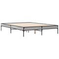 Miniatyrbilde 1 av 9: vidaXL Sengeramme grå sonoma 120x200 cm konstruert tre og metall
