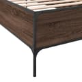Miniatyrbilde 6 av 9: vidaXL Sengeramme brun eik 90x190 cm konstruert tre og metall