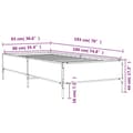 Miniatyrbilde 8 av 9: vidaXL Sengeramme brun eik 90x190 cm konstruert tre og metall