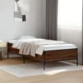 Miniatyrbilde 2 av 9: vidaXL Sengeramme brun eik 90x190 cm konstruert tre og metall