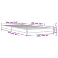 Miniatyrbilde 8 av 9: vidaXL Sengeramme brun eik 100x200 cm konstruert tre og metall