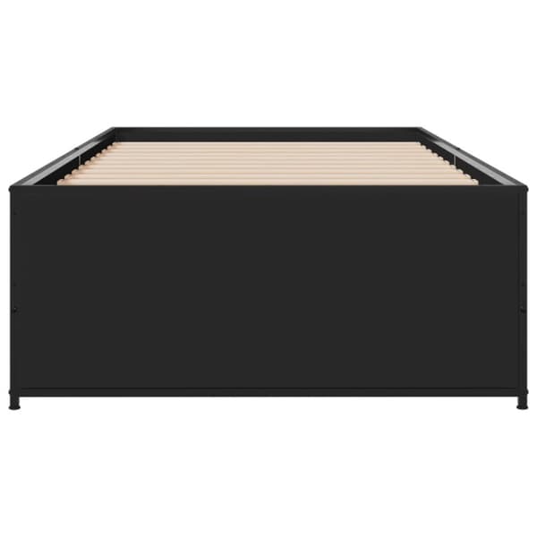 vidaXL Sengeramme svart 90x190 cm konstruert tre og metall