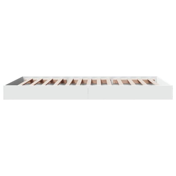 vidaXL Sengeramme hvit 100x200 cm konstruert tre