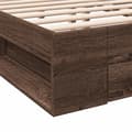 Miniatyrbilde 7 av 10: vidaXL Sengeramme med skuffer brun eik 200x200 cm konstruert tre