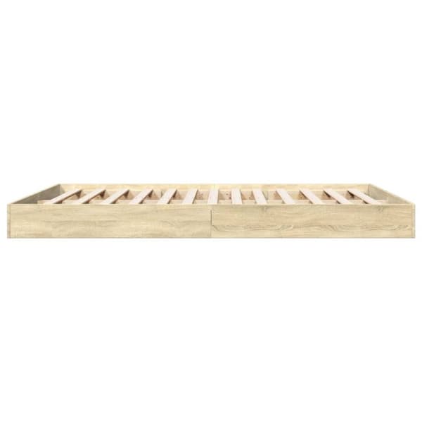 vidaXL Sengeramme uten madrass sonoma eik 150x200 cm konstruert tre