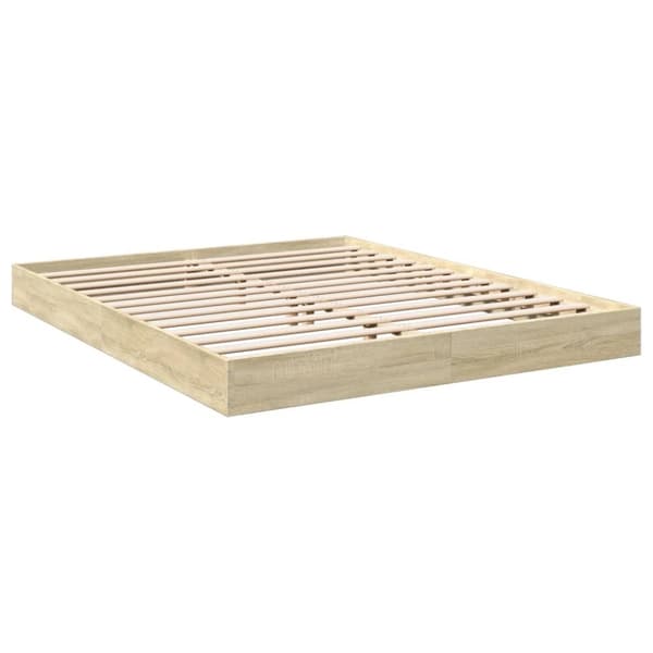 vidaXL Sengeramme uten madrass sonoma eik 150x200 cm konstruert tre
