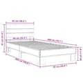 Miniatyrbillede 8 af 9: vidaXL sengeramme 90x200 cm konstrueret træ og metal sort