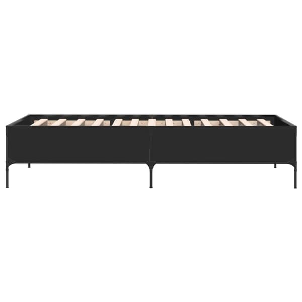vidaXL Sengeramme svart 90x200 cm konstruert tre og metall