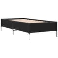 Miniatyrbilde 1 av 9: vidaXL Sengeramme svart 90x200 cm konstruert tre og metall