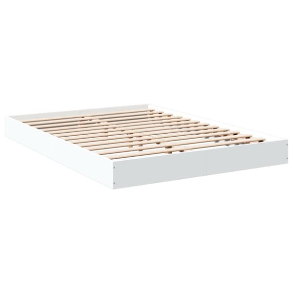 vidaXL Sengeramme hvit 140x200 cm konstruert tre
