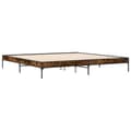 Miniatyrbilde 5 av 9: vidaXL Sengeramme røkt eik 200x200 cm konstruert tre og metall