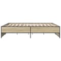 Miniatyrbilde 4 av 9: vidaXL Sengeramme sonoma eik 180x200 cm konstruert tre og metall