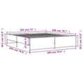 Miniatyrbilde 8 av 9: vidaXL Sengeramme sonoma eik 180x200 cm konstruert tre og metall