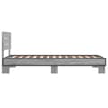 Miniatyrbilde 4 av 9: vidaXL Sengeramme grå sonoma 100x200 cm konstruert tre og metall