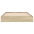 Miniatyrbilde 3 av 10: vidaXL Sengeramme uten madrass sonoma eik 100x200 cm konstruert tre