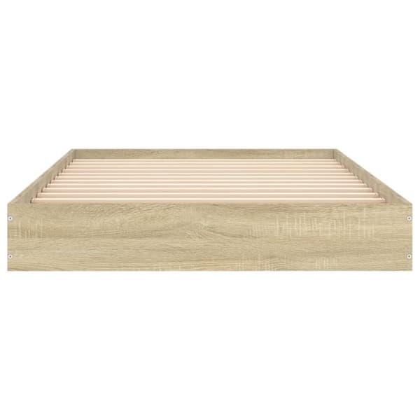 vidaXL Sengeramme uten madrass sonoma eik 100x200 cm konstruert tre