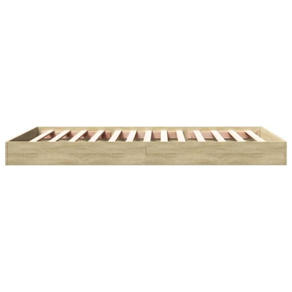 vidaXL Sengeramme uten madrass sonoma eik 100x200 cm konstruert tre