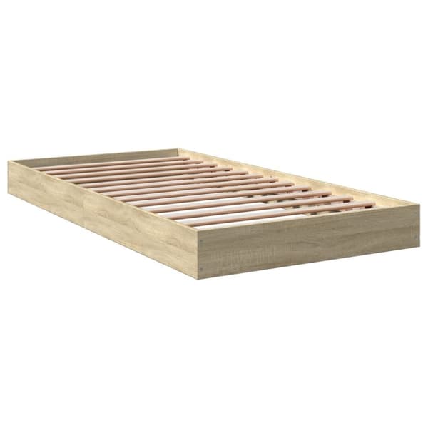 vidaXL Sengeramme uten madrass sonoma eik 100x200 cm konstruert tre