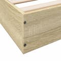 Miniatyrbilde 7 av 10: vidaXL Sengeramme uten madrass sonoma eik 100x200 cm konstruert tre