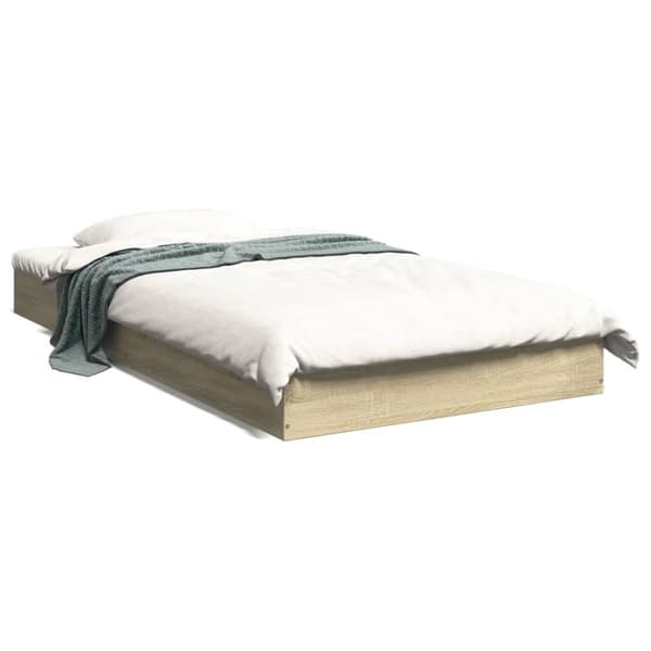 vidaXL Sengeramme uten madrass sonoma eik 100x200 cm konstruert tre