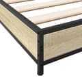 Miniatyrbillede 6 af 9: vidaXL sengestel 200x200 cm konstrueret træ og metal sonoma-eg