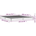 Miniatyrbillede 8 af 9: vidaXL sengestel 200x200 cm konstrueret træ og metal sonoma-eg