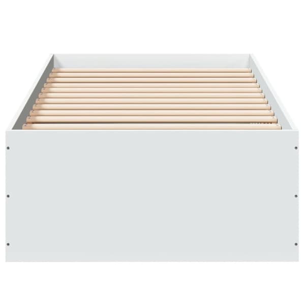 vidaXL sengeramme 75x190 cm konstrueret træ hvid