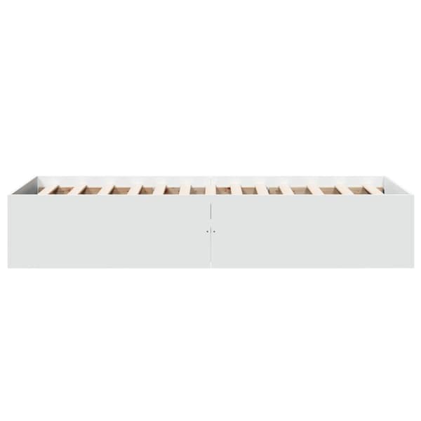 vidaXL sengeramme 75x190 cm konstrueret træ hvid
