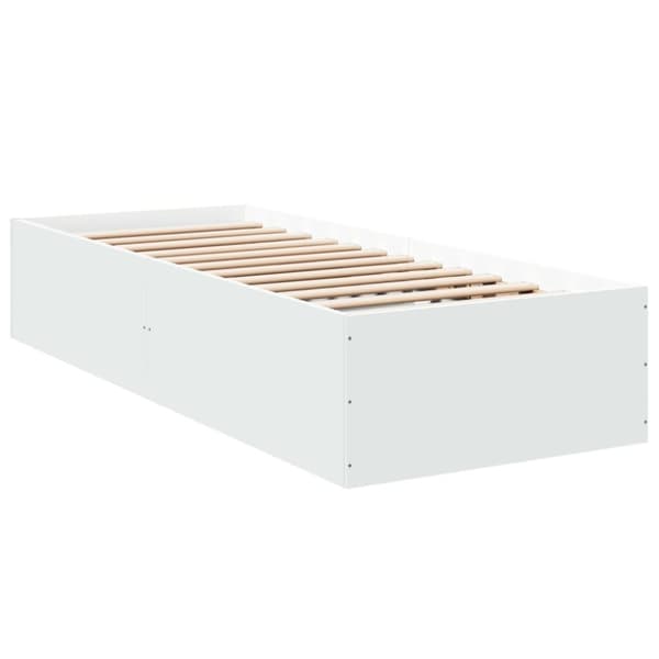 vidaXL sengeramme 75x190 cm konstrueret træ hvid