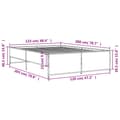 Pikkukuva 8 / 9: vidaXL Sängynrunko musta 120x200 cm tekninen puu ja metalli