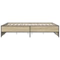 Miniatyrbilde 4 av 9: vidaXL Sengeramme sonoma eik 160x200 cm konstruert tre og metall