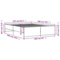 Miniatyrbilde 8 av 9: vidaXL Sengeramme sonoma eik 160x200 cm konstruert tre og metall