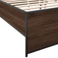 Miniatyrbillede 6 af 9: vidaXL sengeramme 200x200 cm konstrueret træ og metal brun egetræ