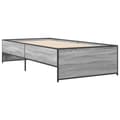 Pikkukuva 5 / 9: vidaXL Sängynrunko harmaa Sonoma 100x200 cm tekninen puu ja metalli