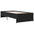 Miniatyrbillede 5 af 9: vidaXL sengeramme 75x190 cm konstrueret træ og metal sort