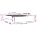 Miniatyrbillede 8 af 9: vidaXL sengestel 160x200 cm konstrueret træ og metal brun egetræ
