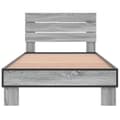 Miniatyrbillede 3 af 9: vidaXL sengeramme 90x200 cm konstrueret træ og metal grå sonoma-eg