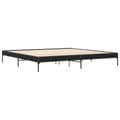 Miniatyrbillede 1 af 9: vidaXL sengestel 200x200 cm konstrueret træ og metal sort