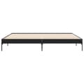 Miniatyrbilde 3 av 9: vidaXL Sengeramme svart 200x200 cm konstruert tre og metall